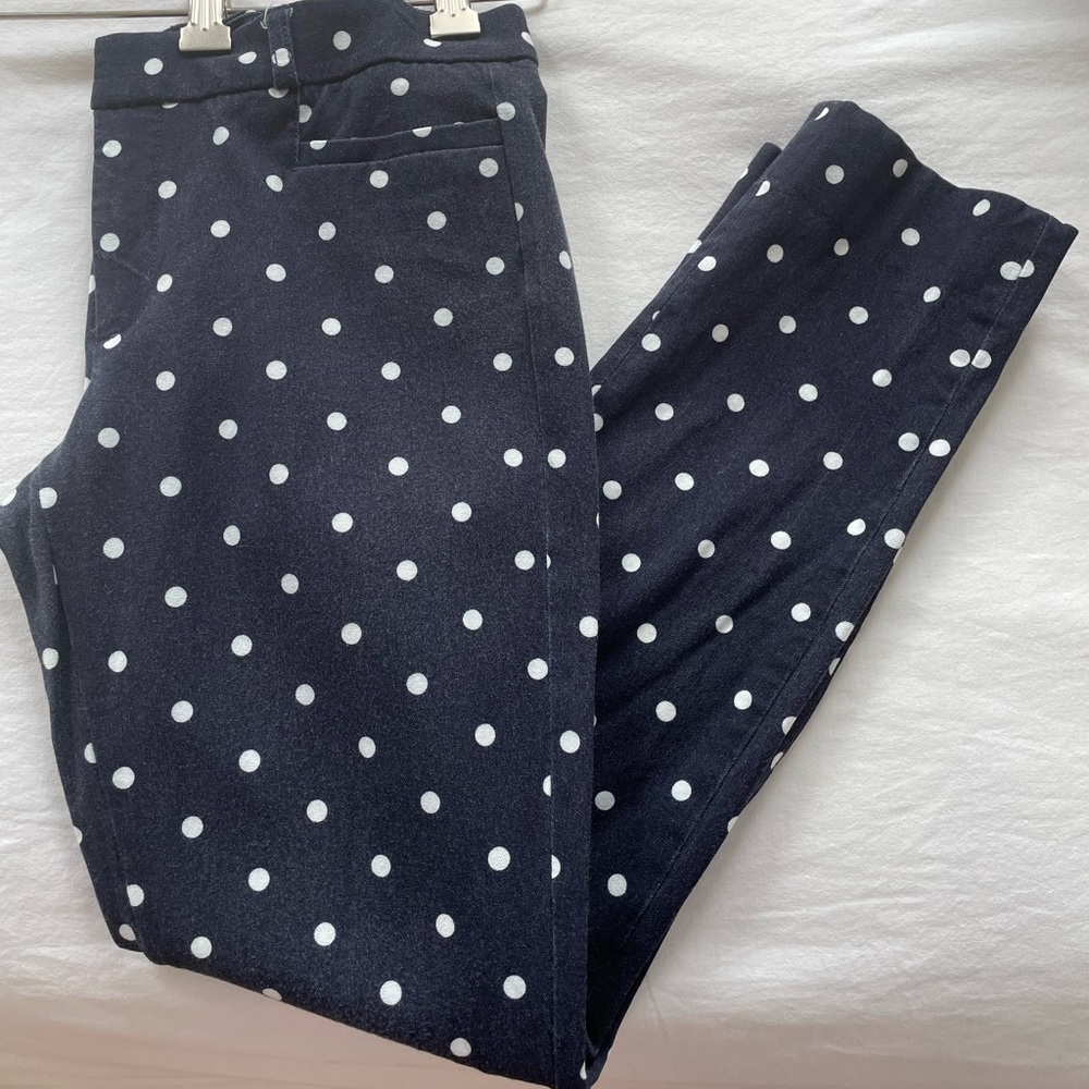 Banana Republic Navy with White Polka Dots - Sloan Pant size 4R